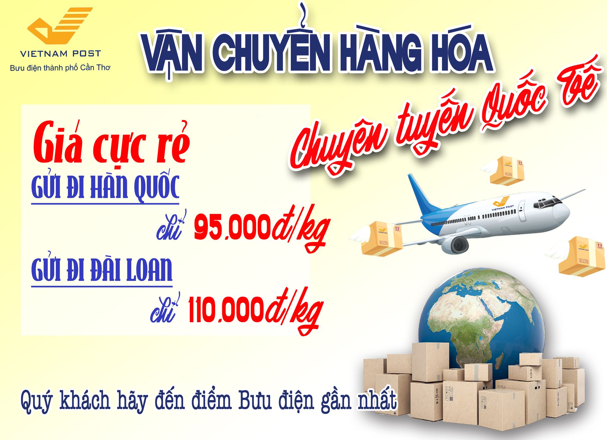 Gửi hàng HÀN QUỐC, ĐÀI LOAN - CHUYÊN TUYẾN CHUYÊN NGHIỆP